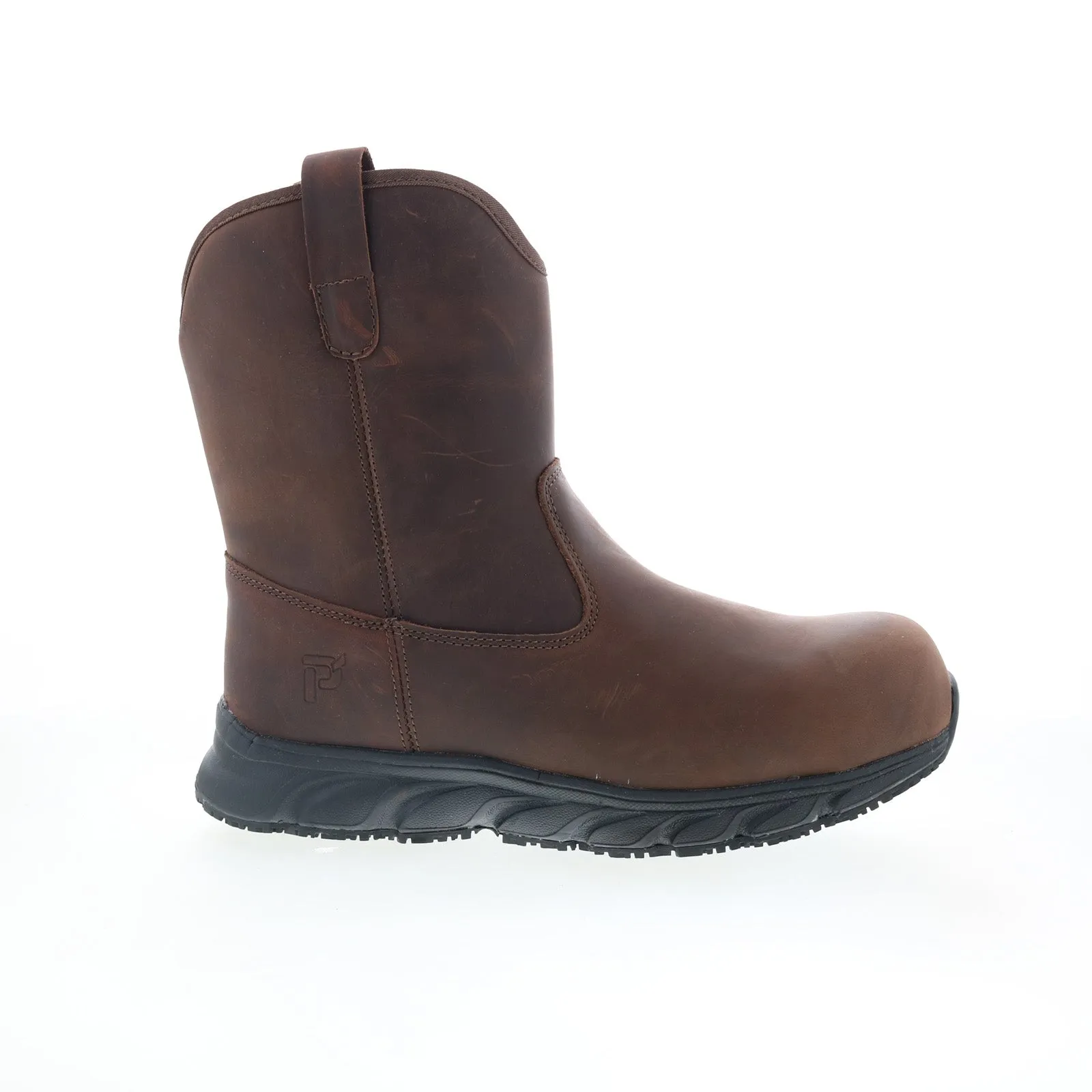 Flexible Outsole High-performance Propet Smith Composite Toe MBU004LBCH Mens Brown Leather Slip On Work Boots