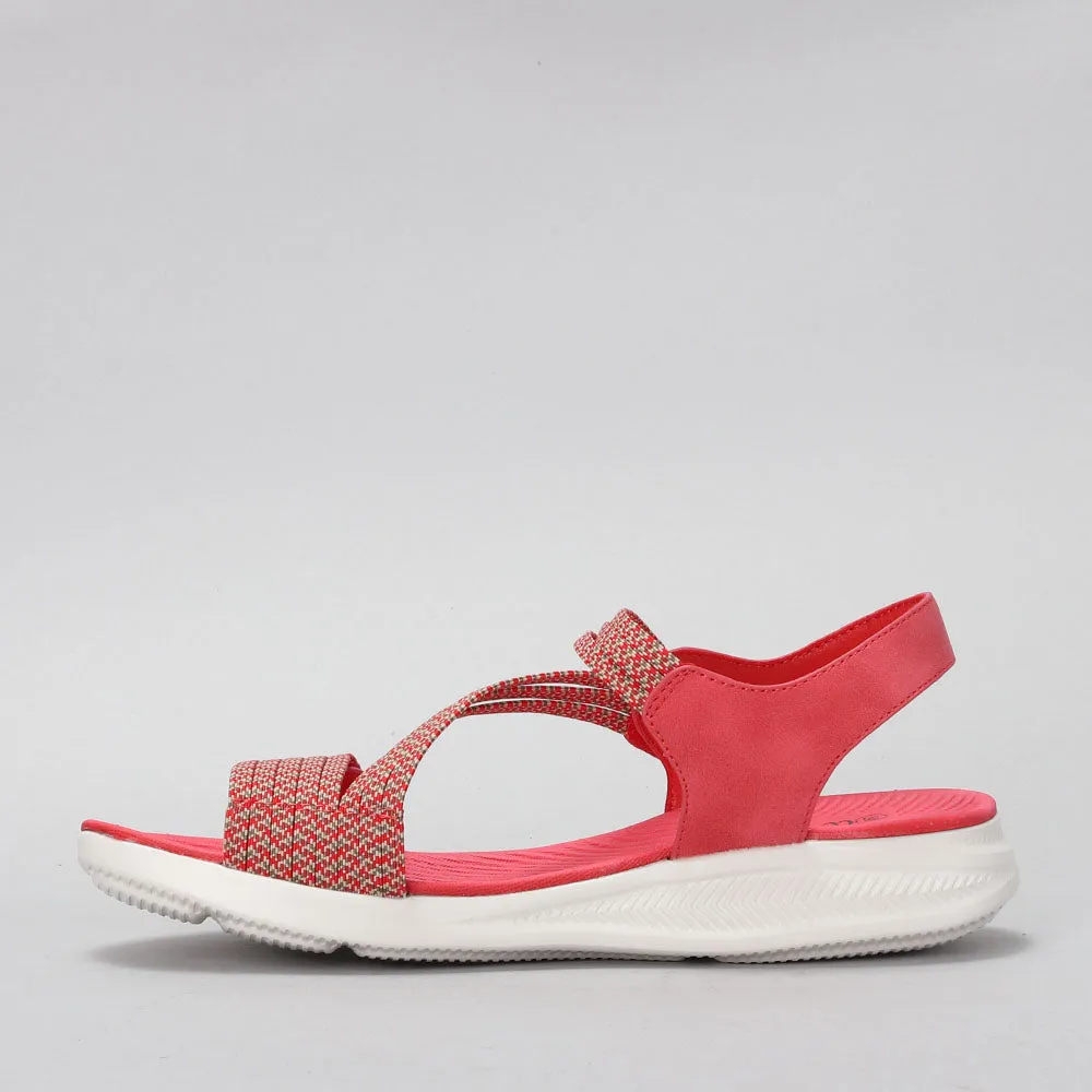 CC RESORTS FLORRIE RED MULTI Outdoor Comfort Shoes Daily Wear Shoes