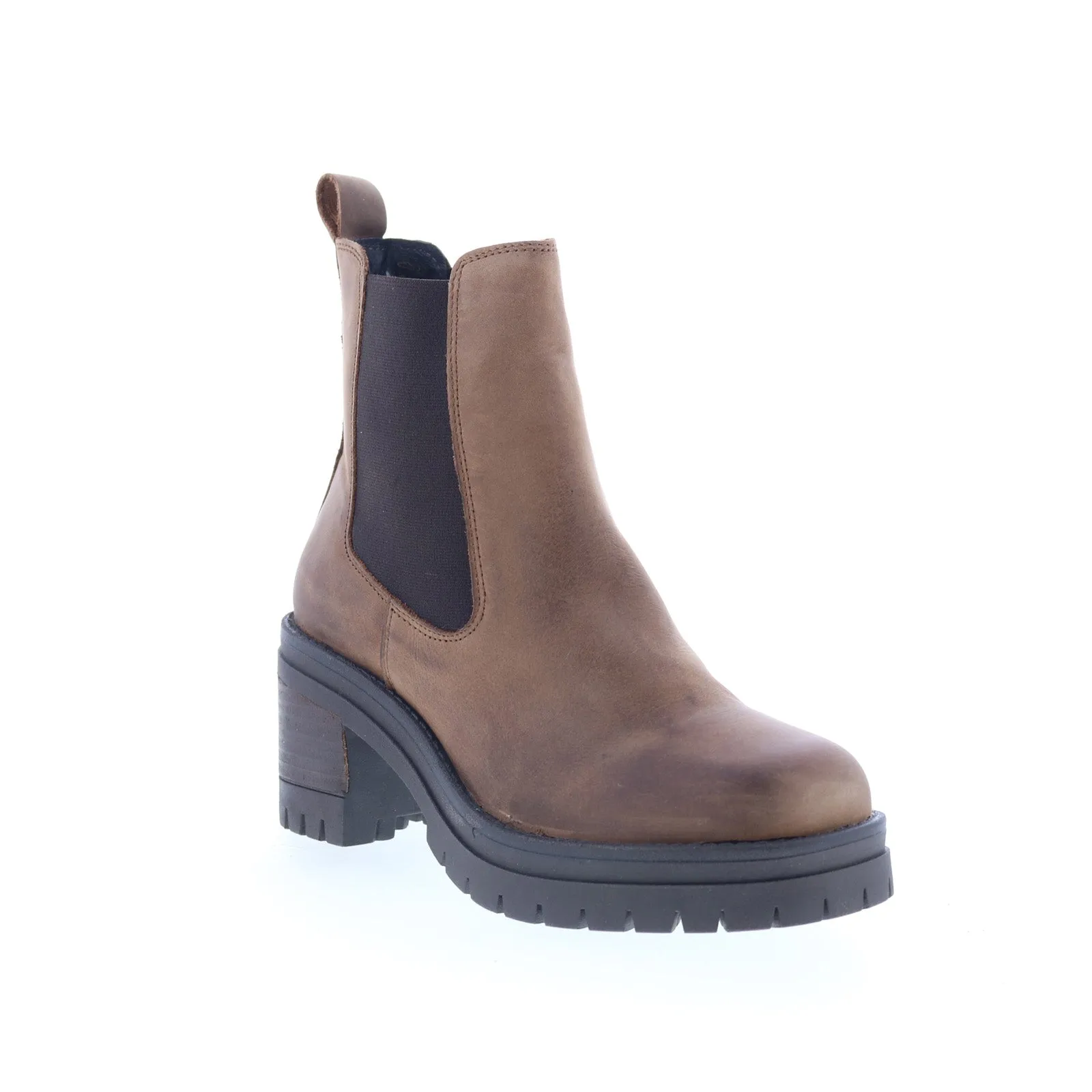Cozy And Stylish Smooth Style Miz Mooz Ritzy Womens Brown Leather Slip On Ankle & Booties Boots