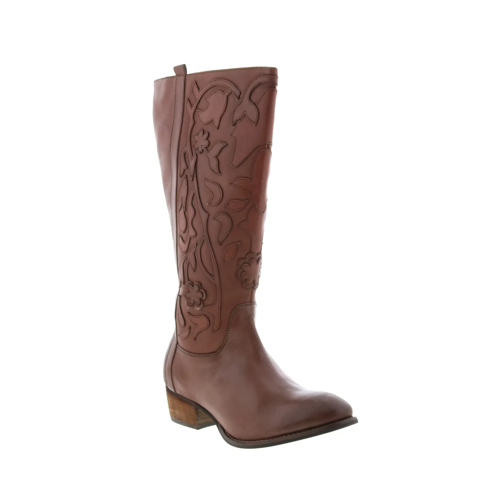 Casual Wear Roan by Bed Stu Ellia F858034 Womens Brown Leather Zipper Knee High Boots