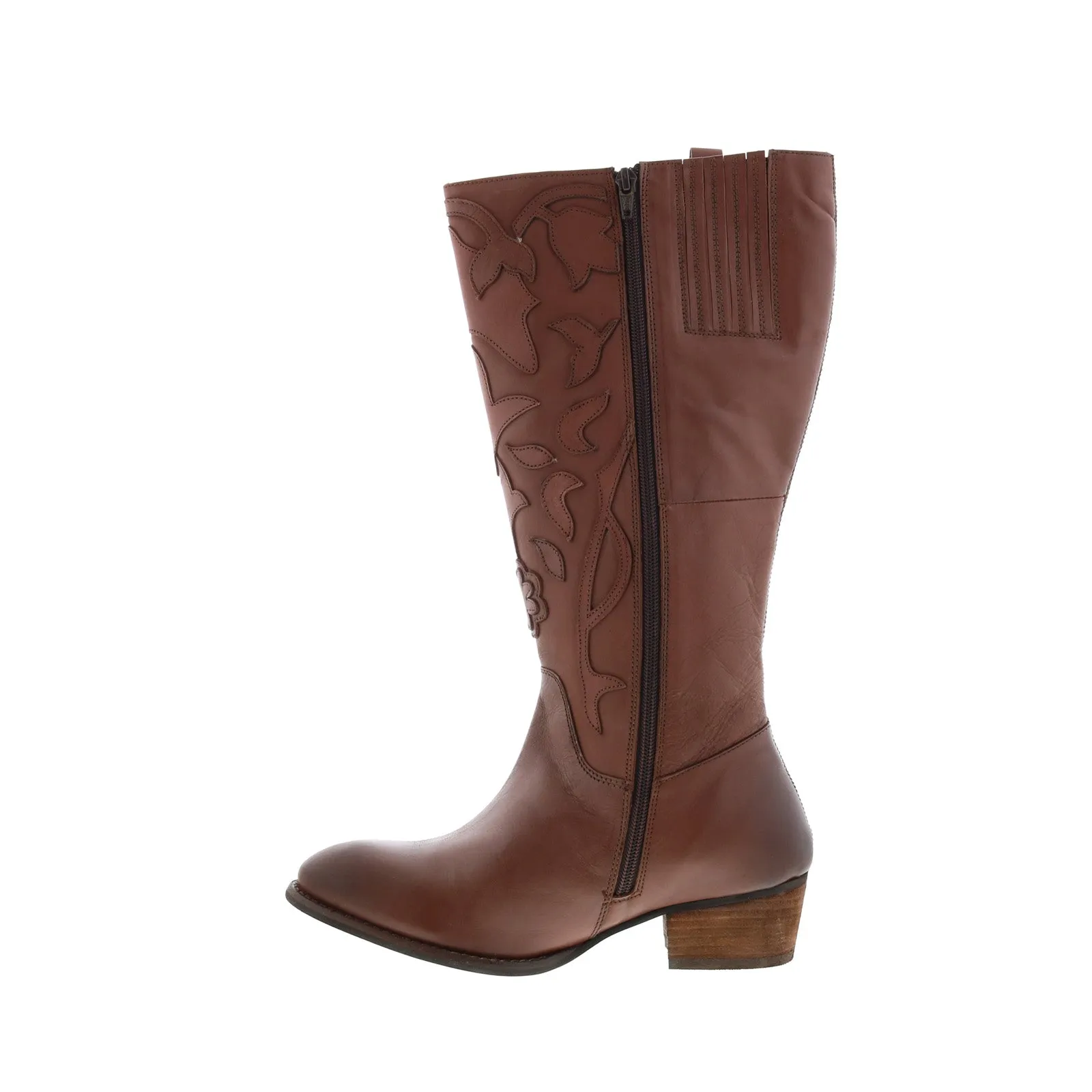 Roan by Bed Stu Ellia F858034 Womens Brown Leather Zipper Knee High Boots Smart Look