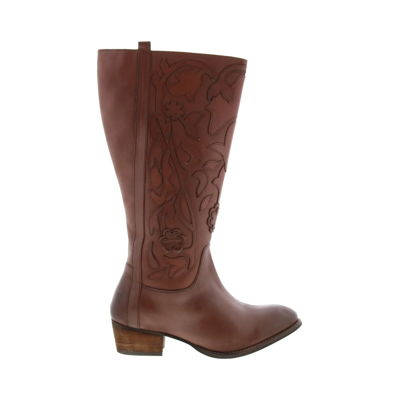 Roan by Bed Stu Ellia F858034 Womens Brown Leather Zipper Knee High Boots Steel Toe