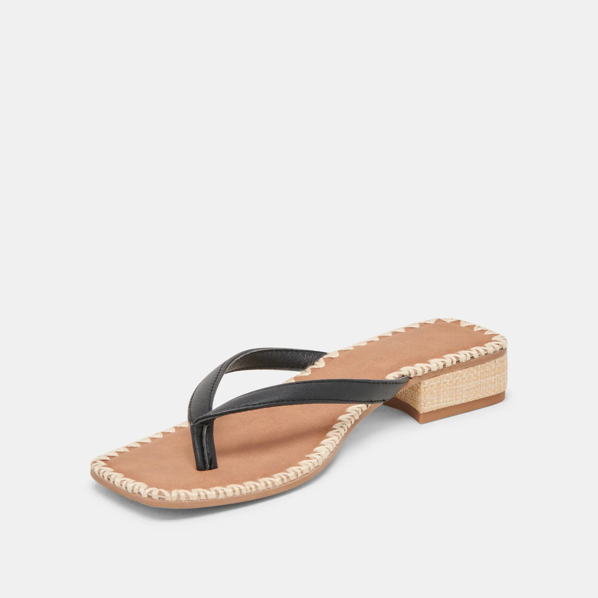 BARTY SANDALS BLACK LEATHER Seaside Stroll