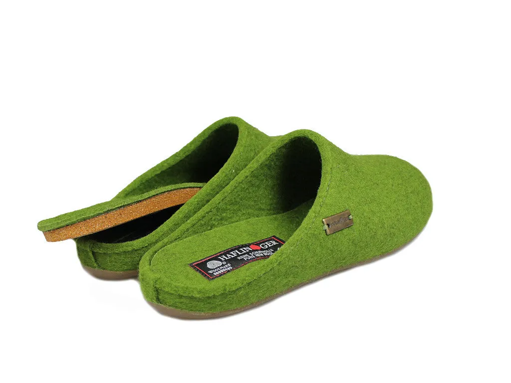 Strong Outsole Molded Footbed Haflinger Slippers Everest Fundus Green