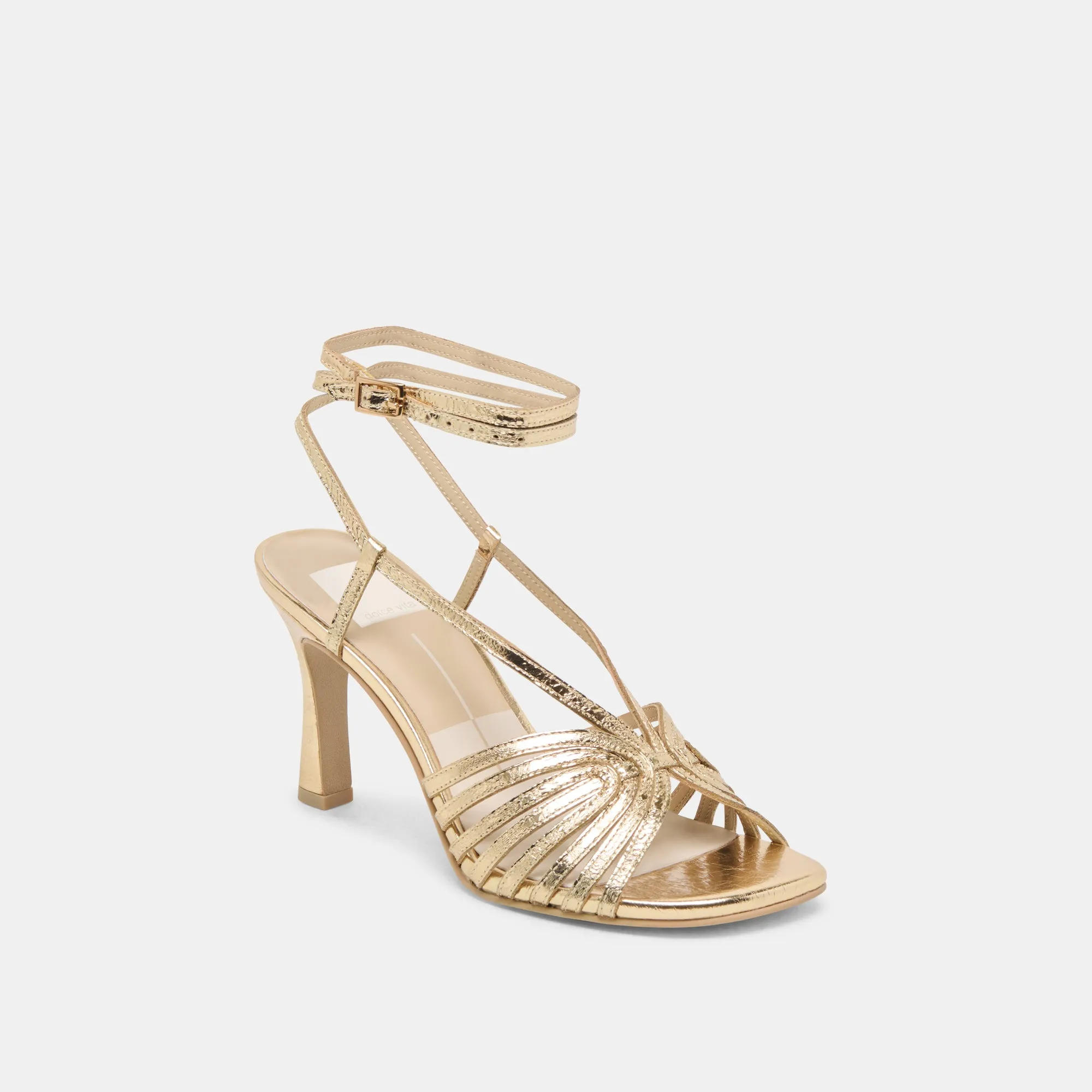 NIVANA HEELS GOLD DISTRESSED LEATHER Impact protection Comfortable Wedding Shoes