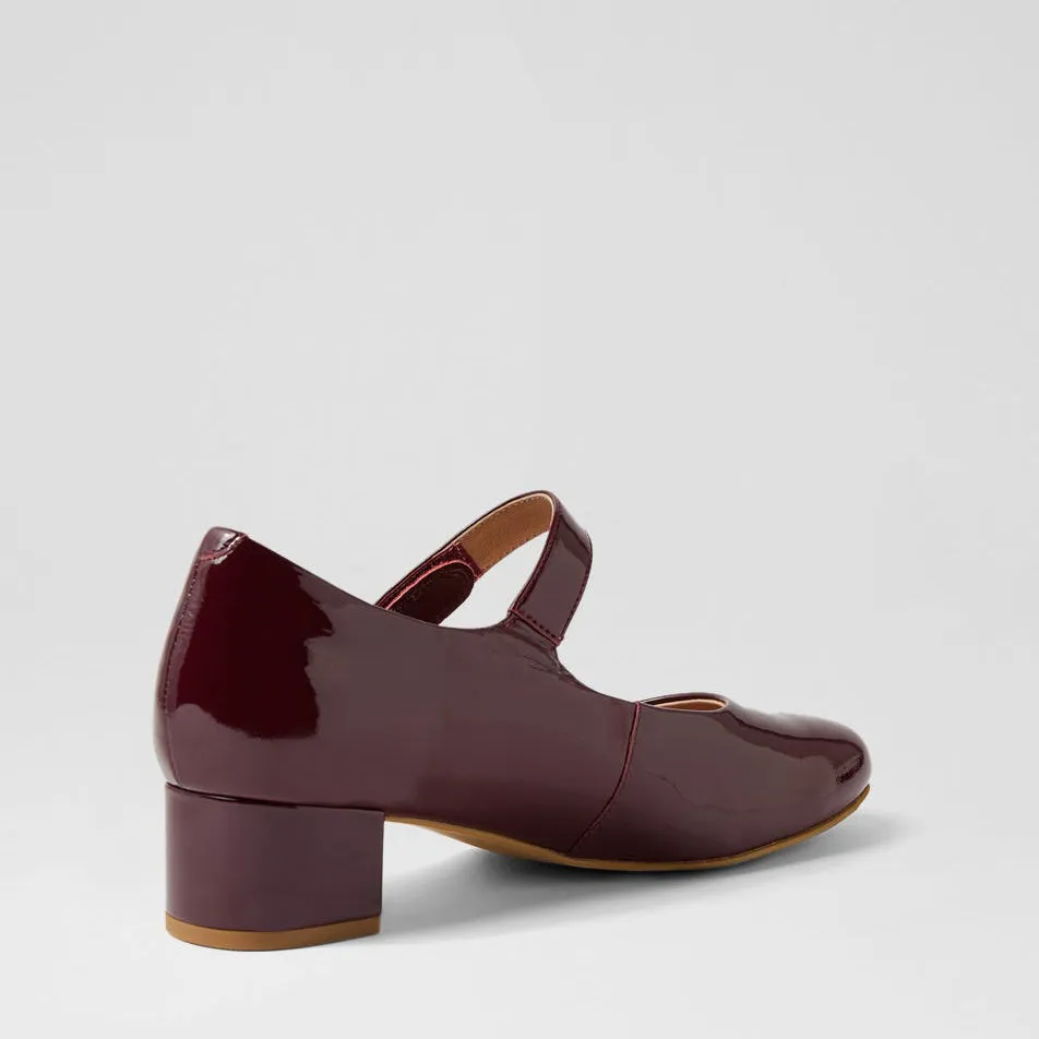 ZIERA KITTY BURGUNDY PATENT Rubber Outsole