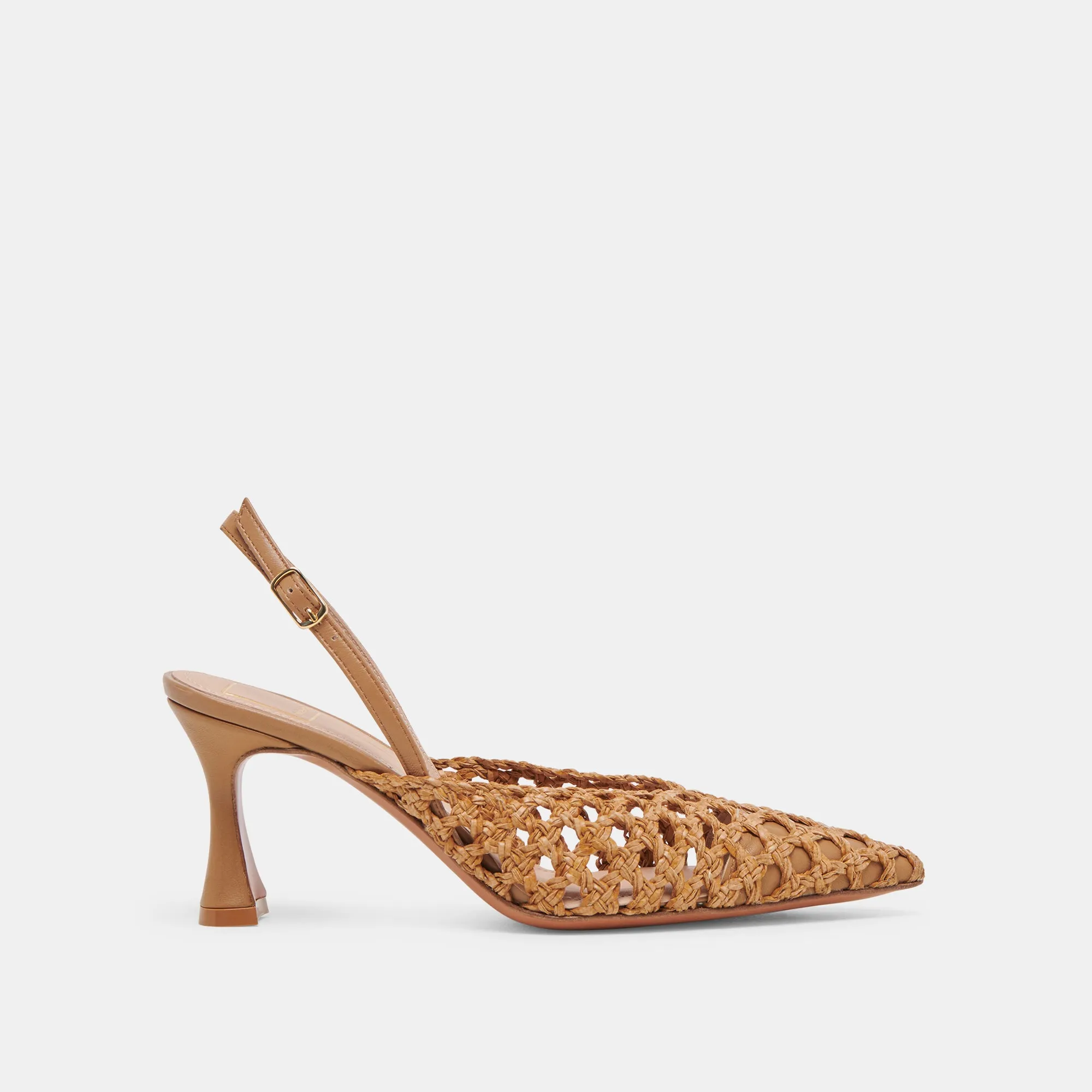 Supportive Footbed Fashion Heels for Summer GLORIA HEELS NATURAL WOVEN