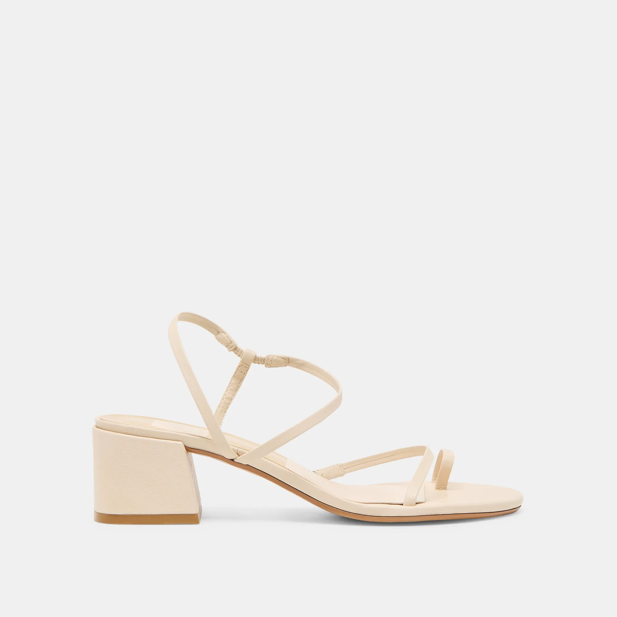 Neon Glow TRINI HEELS CREME LEATHER