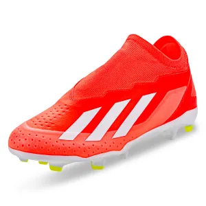 Dynamic Fit adidas X Crazyfast League LL FG Soccer Cleats (Solar Red/White/Solar Yellow)