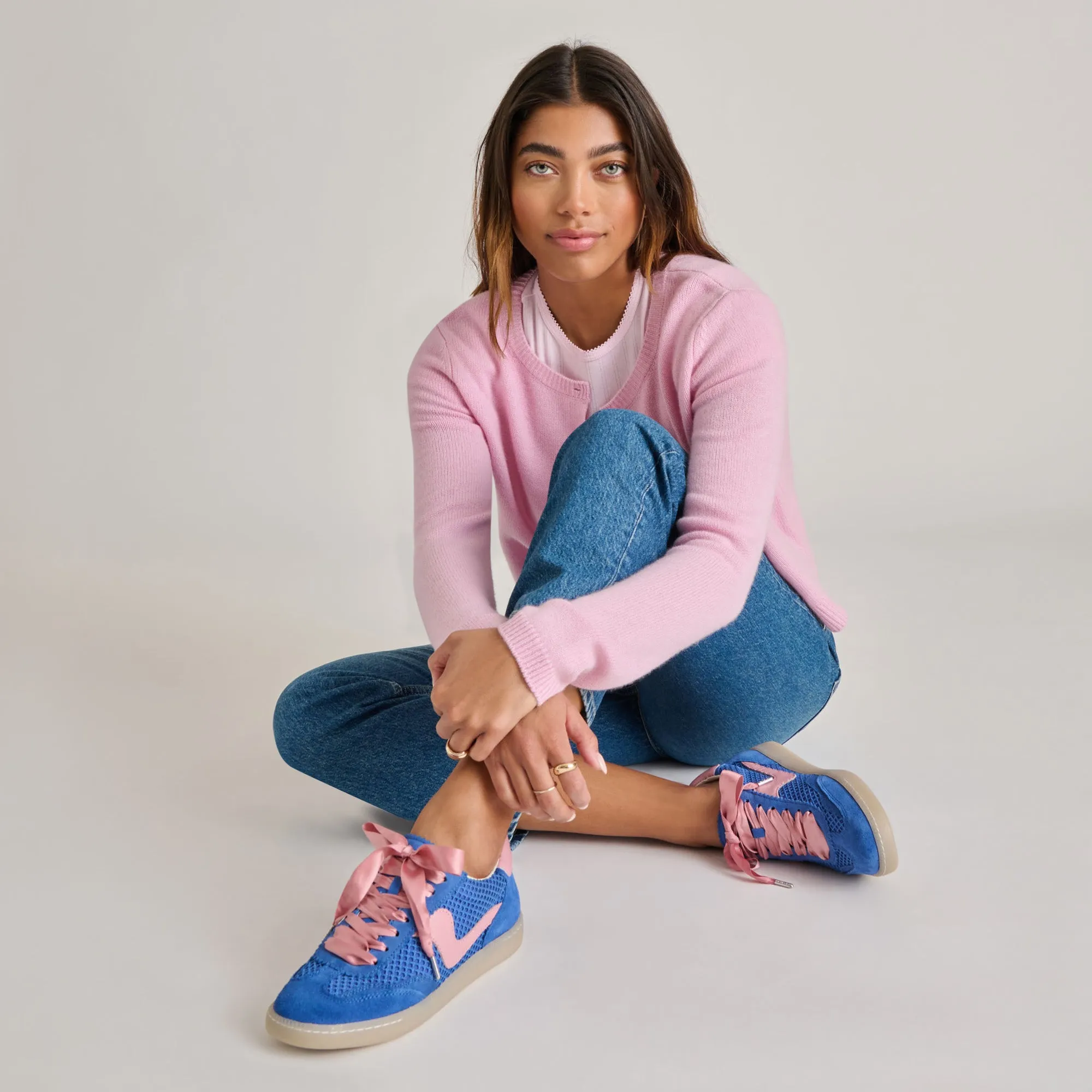 Slim breathability NOTICE MESH SNEAKERS ROYAL BLUE WOVEN MESH