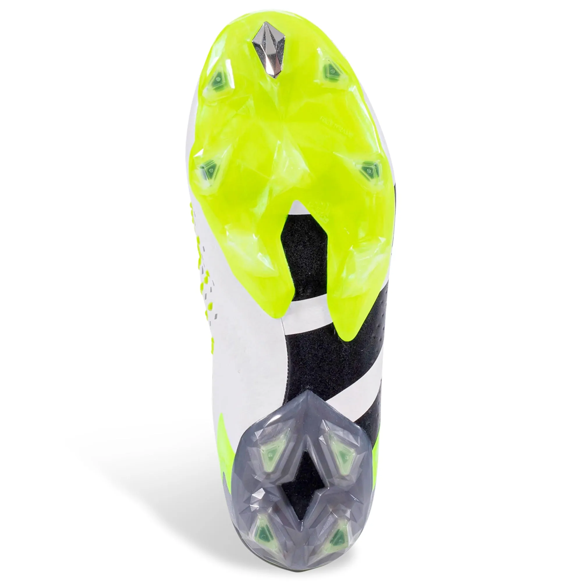 adidas Predator Accuracy.1 Firm Ground Soccer Cleats (White/Core Black/Lucid Lemon) Injury prevention