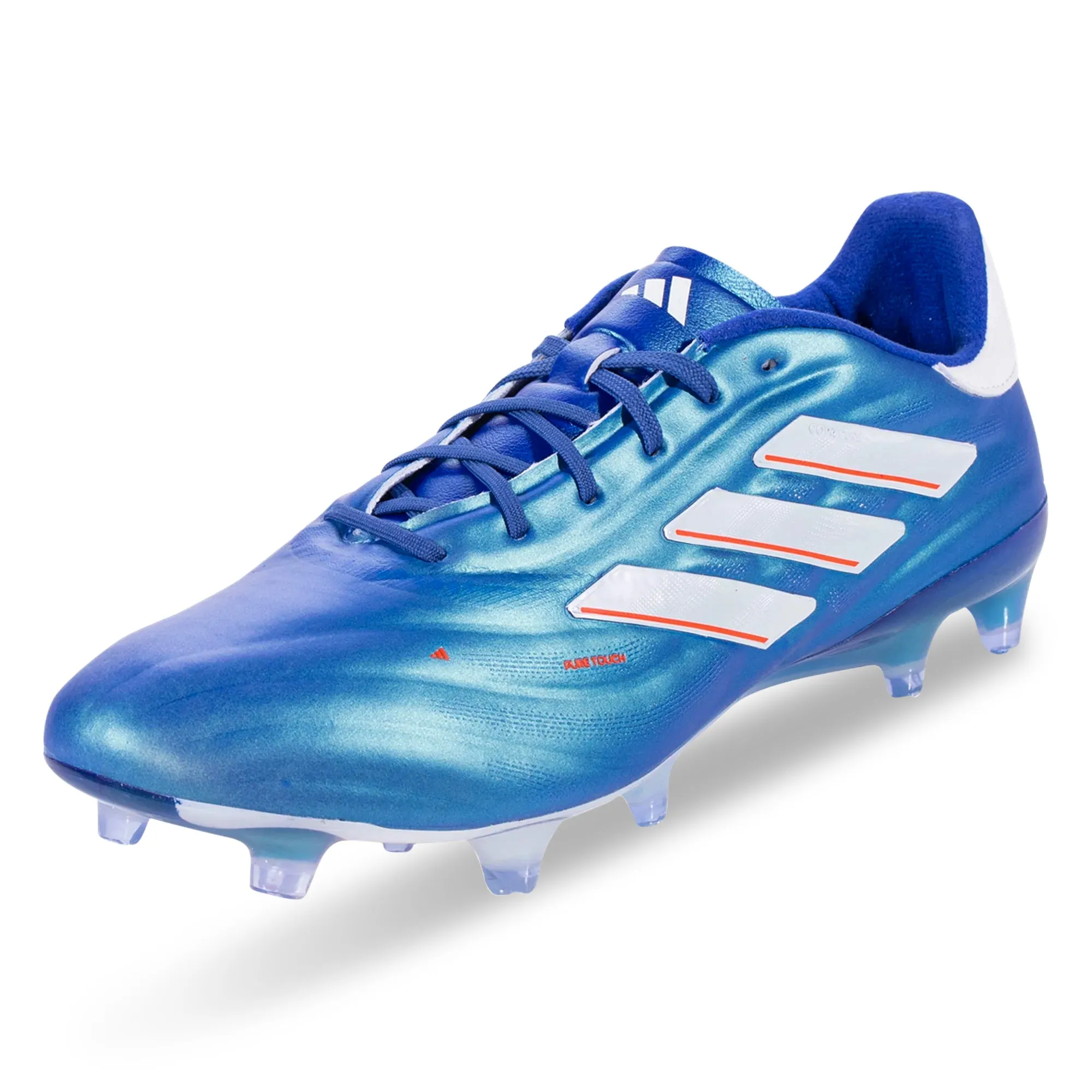 adidas Copa Pure II.1 Firm Ground Soccer Cleats (Lucid Blue/White) Rapid Movement