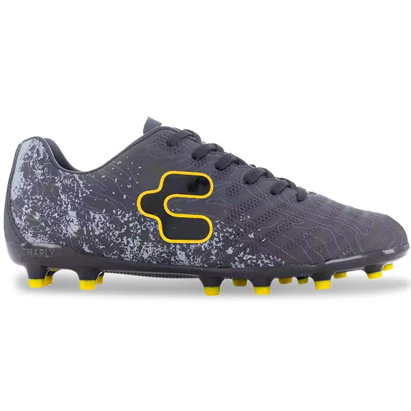 Training Ground Lace Closure Charly Hotcross 2.0 Firm Ground Soccer Cleats (Black/Gold)