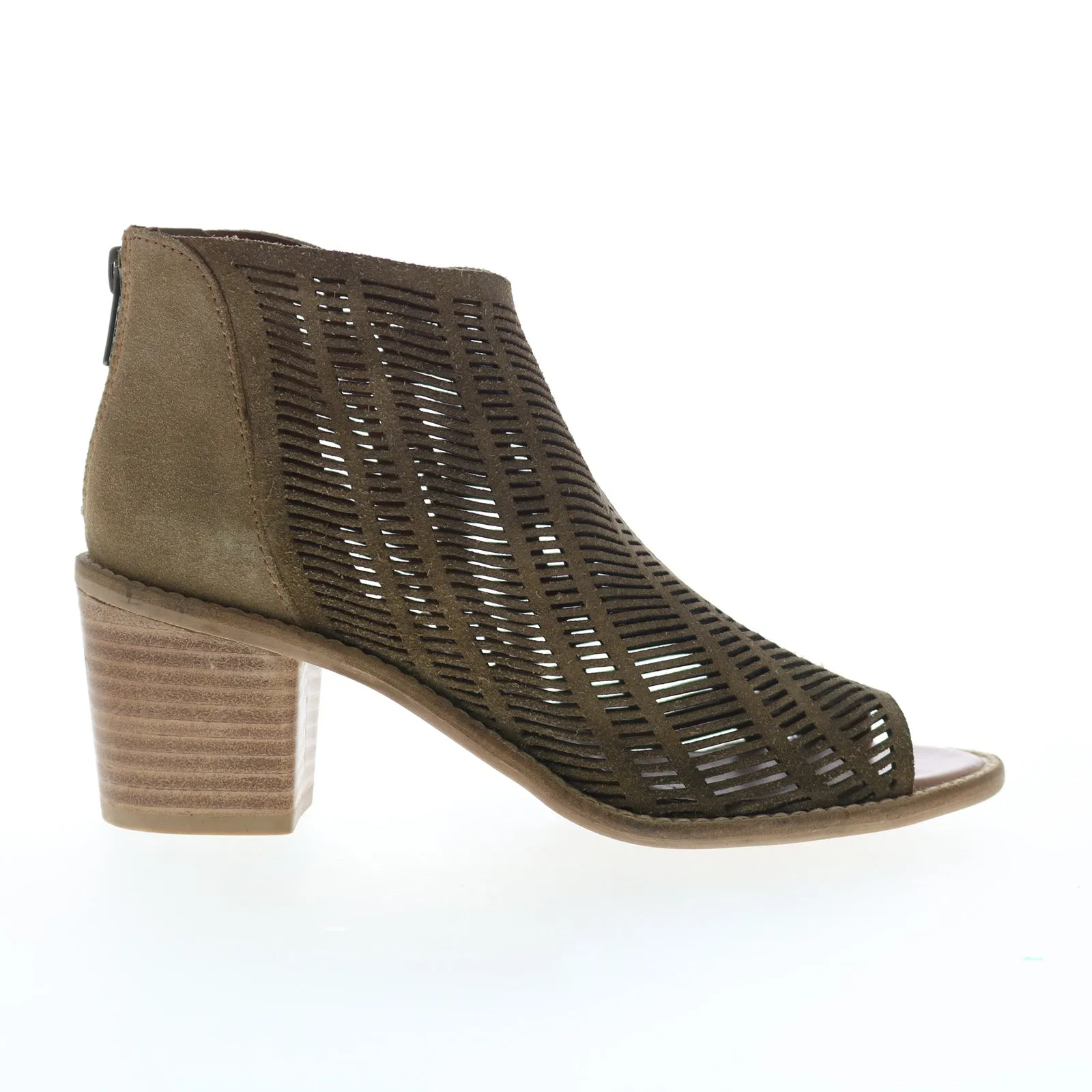 Very Volatile Birch PVV502 Womens Brown Suede Zipper Ankle & Booties Boots Cool Seasons Comfortable Heel Counter