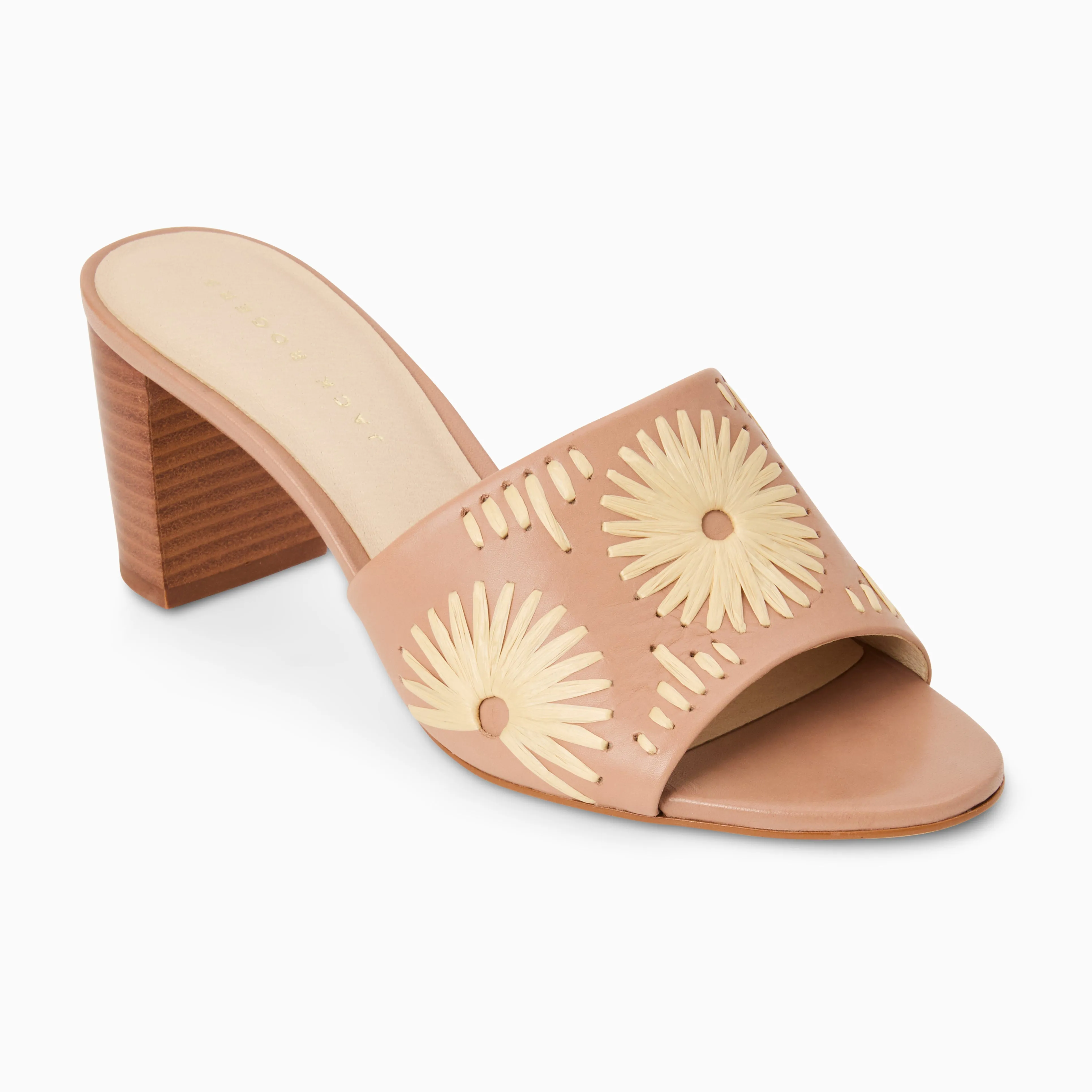 Susie Leather Sandal Heel Cushioned heel Soft Tone