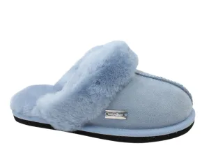 Earth Tone Haflinger Sheepskin Slippers North Star Blue