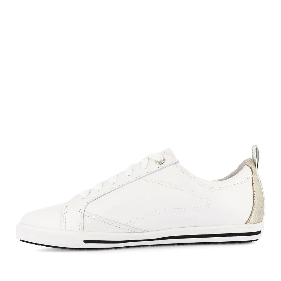 Formal Wear party wear ASHER - WHITE/GOLD LEATHER