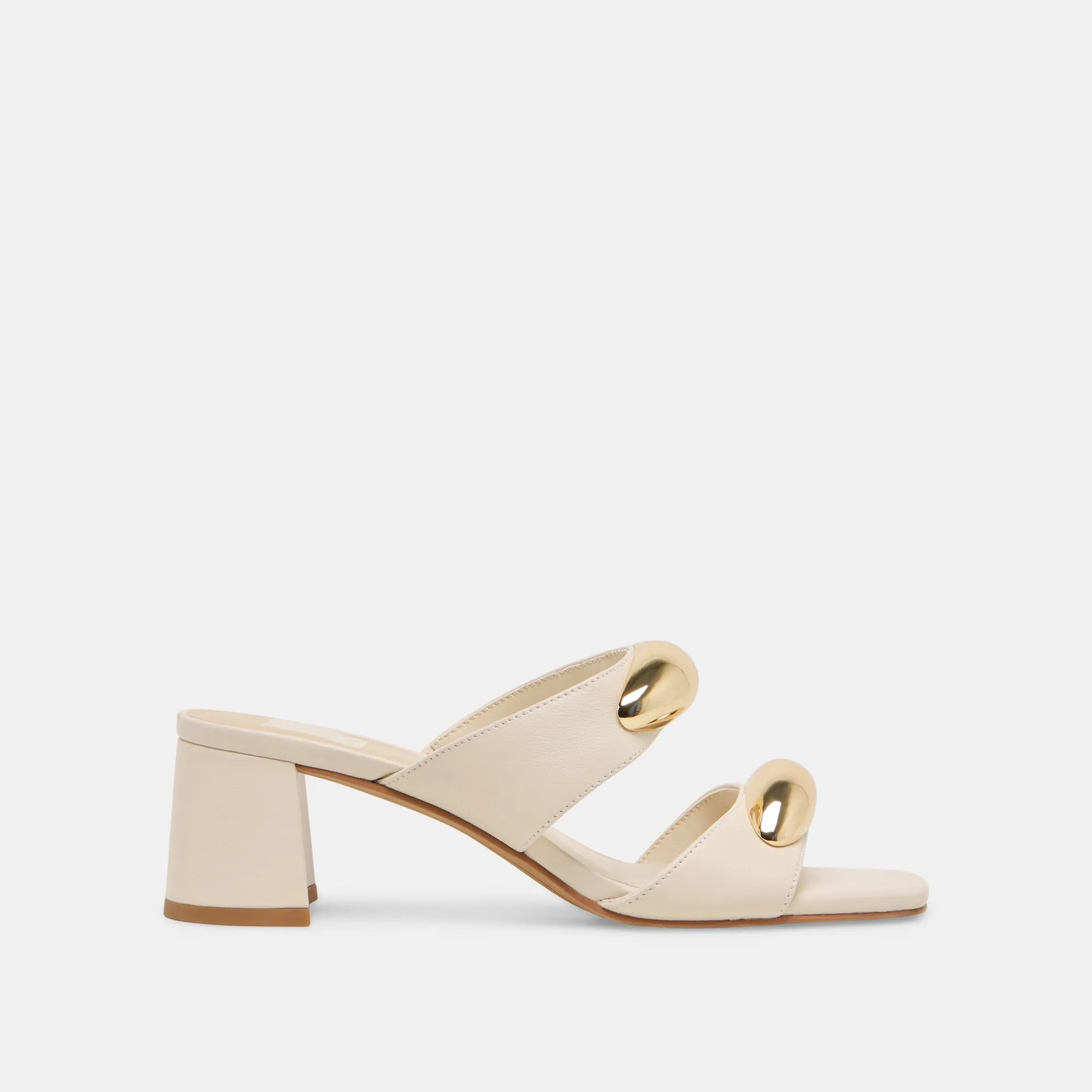 Chunky Heeled Boots BARNET HEELS BONE LEATHER