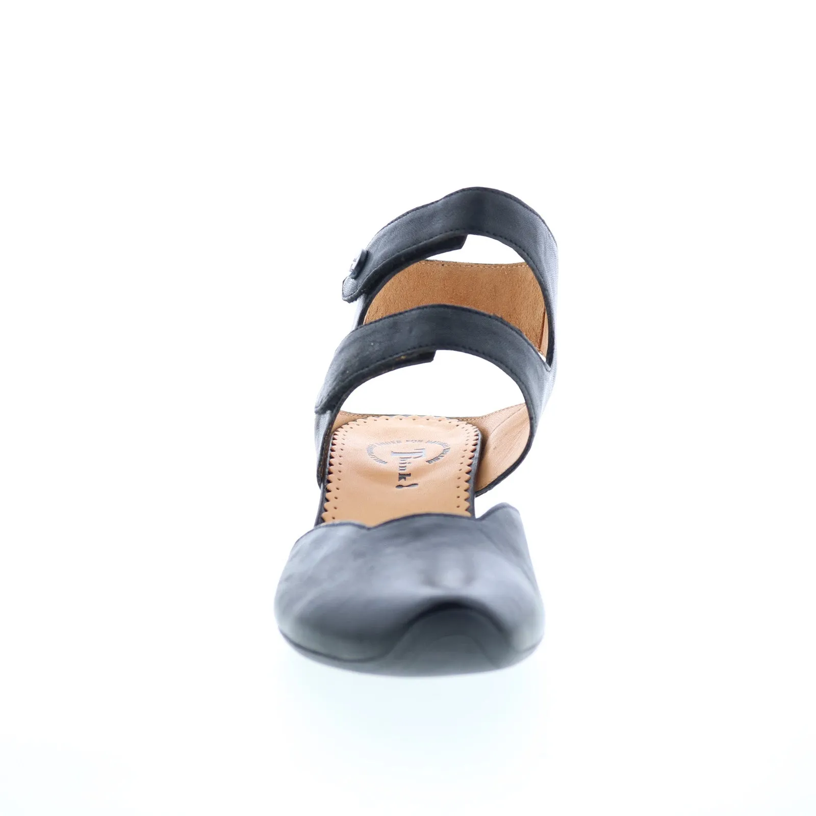 Holiday Sandals Think! Aida 82266-1-00 Womens Black Leather Strap Heels Shoes