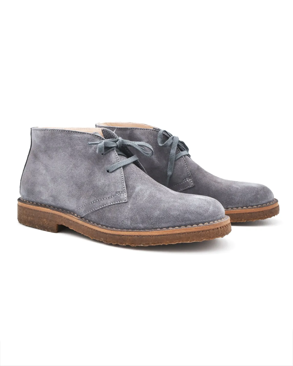 Astorflex Wellflex Suede Two-Eyed Chukka in Steel Blue Tropic Mode Green Core