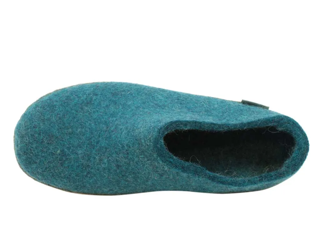 Glerups Slippers open heel Petrol Anti Bacterial