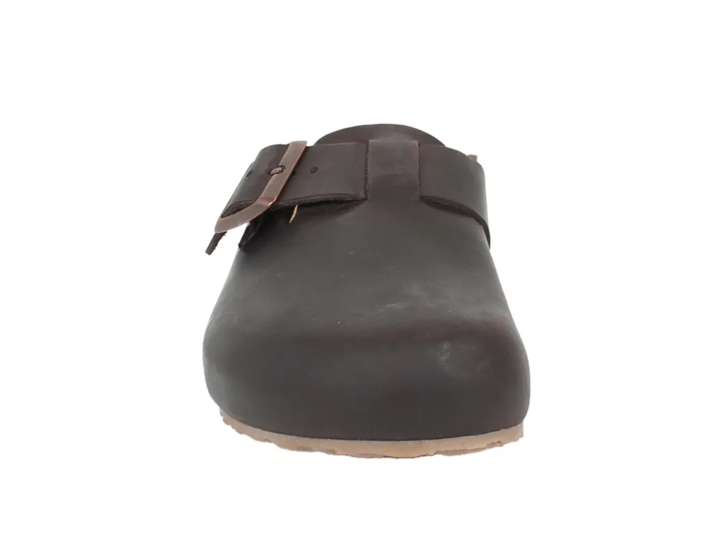 Haflinger Leather Clogs Porto Brown Quality Grip Hold