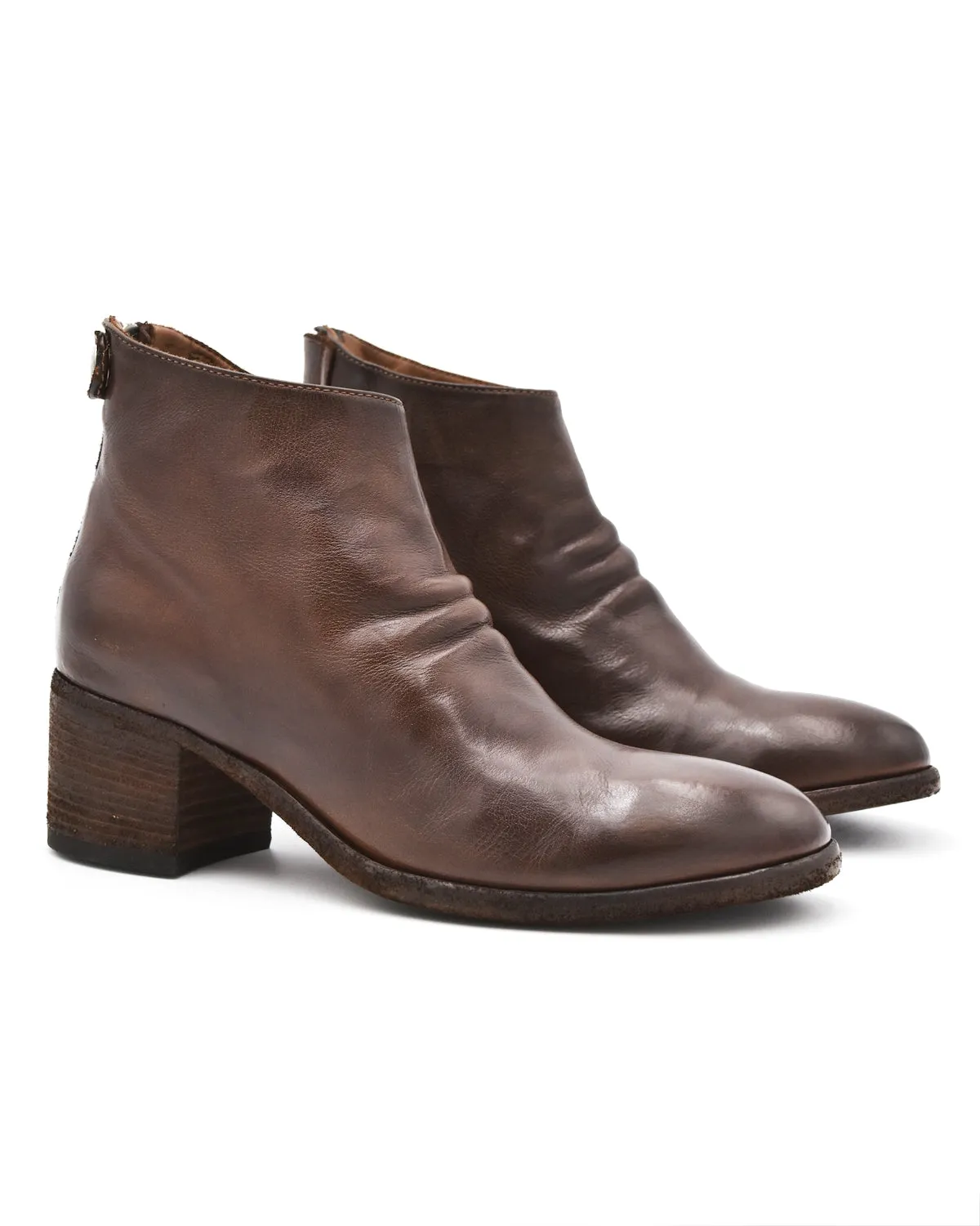 Soul Step Heel Safe Officine Creative Denner Dark Brown Leather Boot