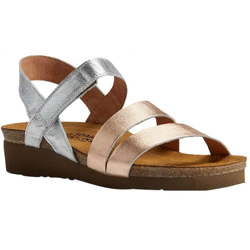 Comfortable Design Rock Path Kayla Sandal Silver and Rose Gold (7806-NUX)