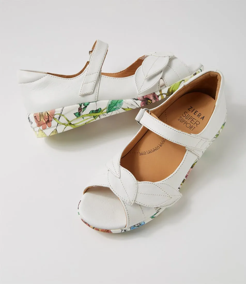 ZIERA DISCO WHITE BRIGHT FLORAL Breathable Upper