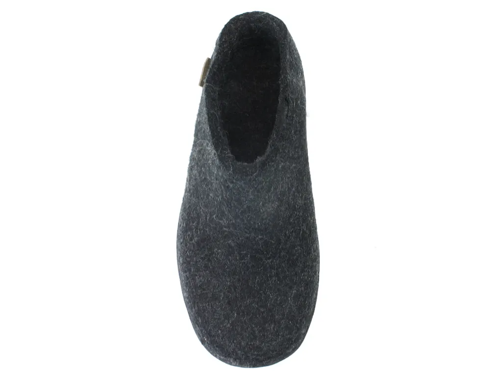 Relax Foot Step Temperature Regulating Glerups Slippers Charcoal Rubber Sole