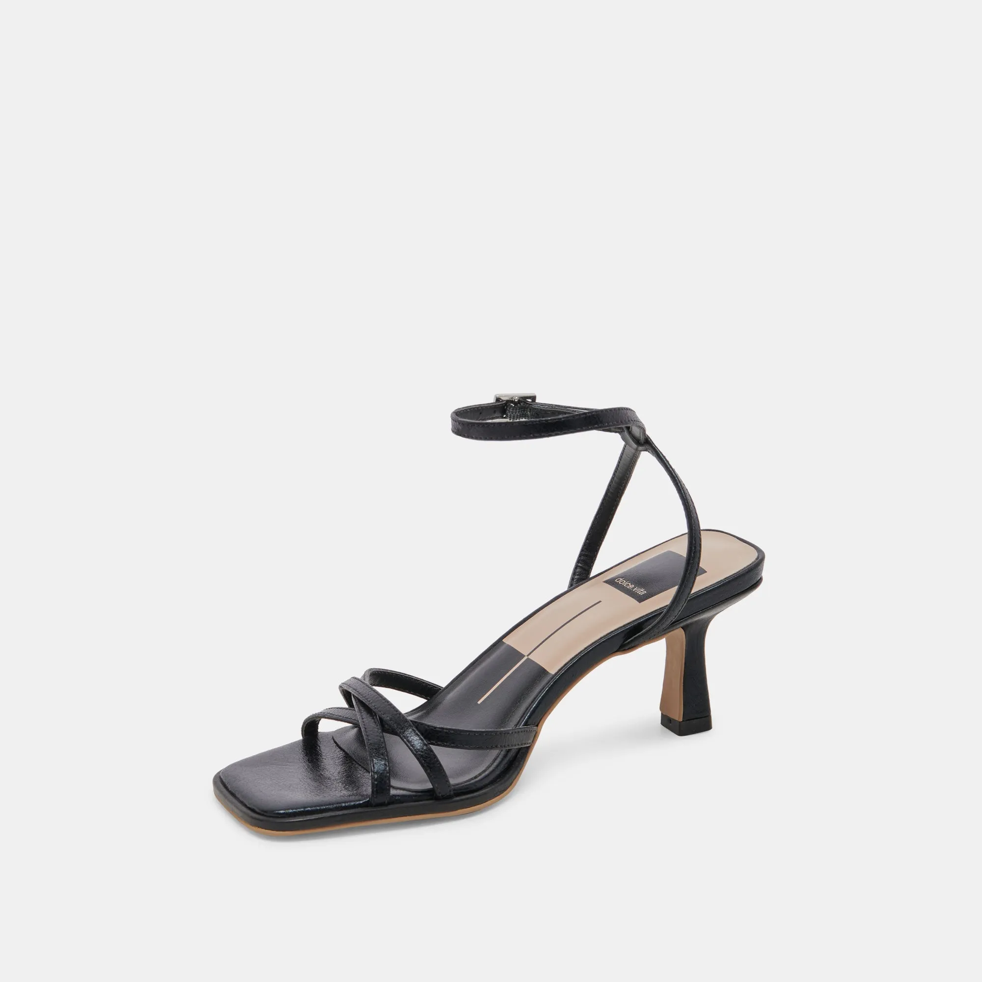 Textured Heels Low Top MANJI HEELS MIDNIGHT PATENT LEATHER