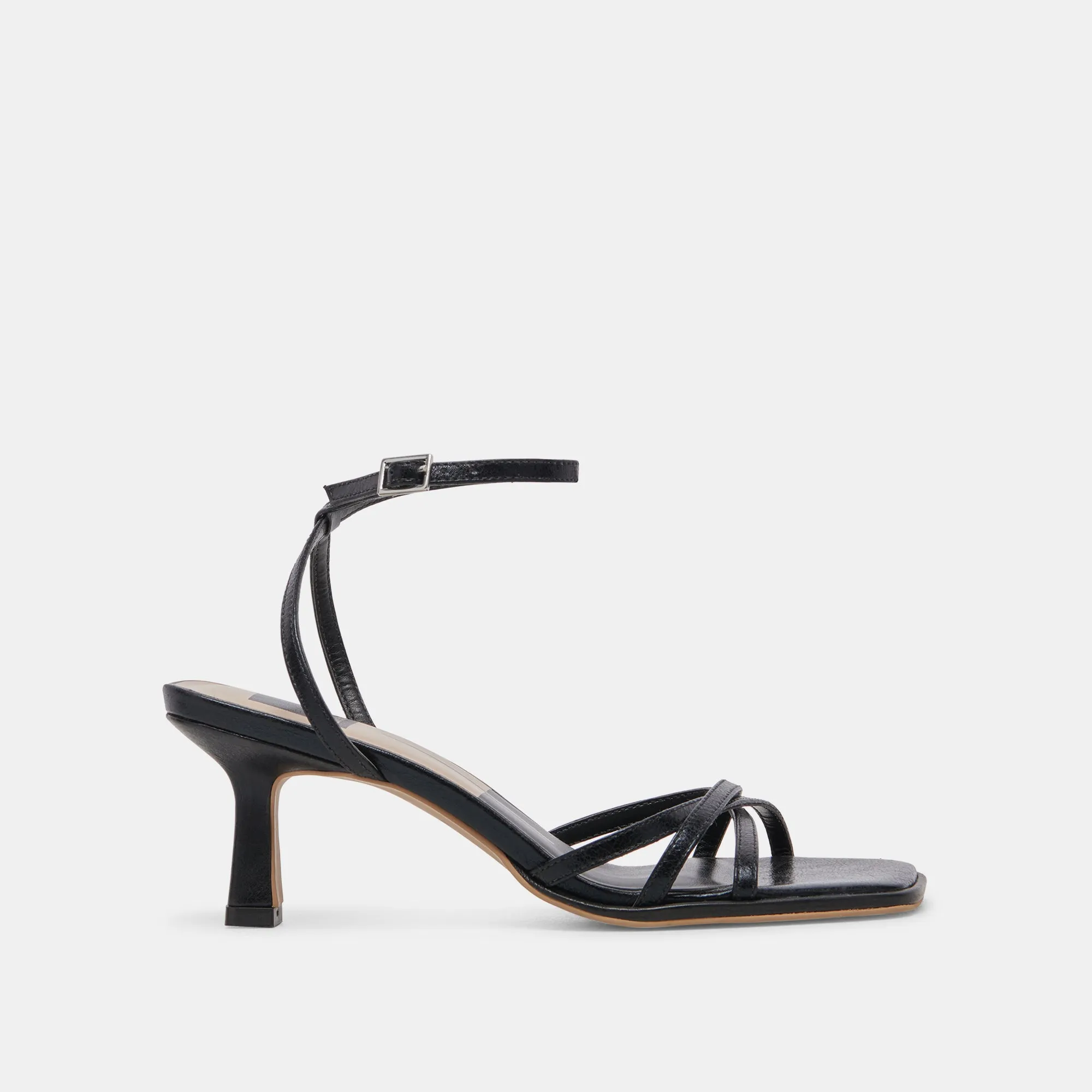 MANJI HEELS MIDNIGHT PATENT LEATHER Dainty Heels Heeled Evening Sandals