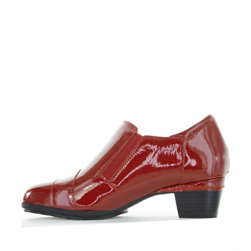 ZIERA CAMDEN DARK RED PATENT Impact protection