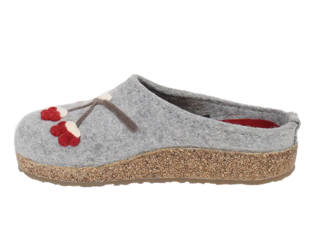 Ergonomic Design design Haflinger Felt Clogs Grizzly Winterbird Grey