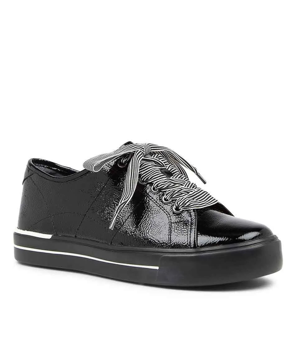ZIERA ASHLEEN BLACK PATENT Soft Cushioning