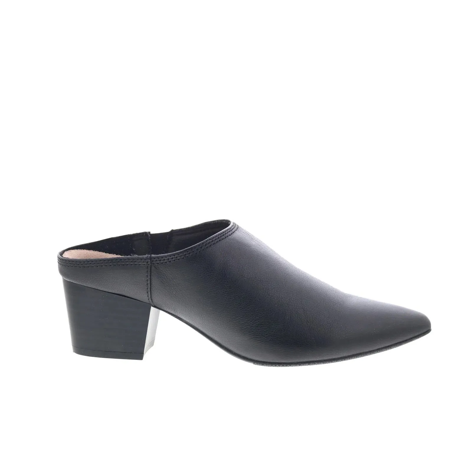 Floral Embellished Heels Breathable Material Clarks Juliayna Carly 26180050 Womens Black Leather Mules Heels Shoes