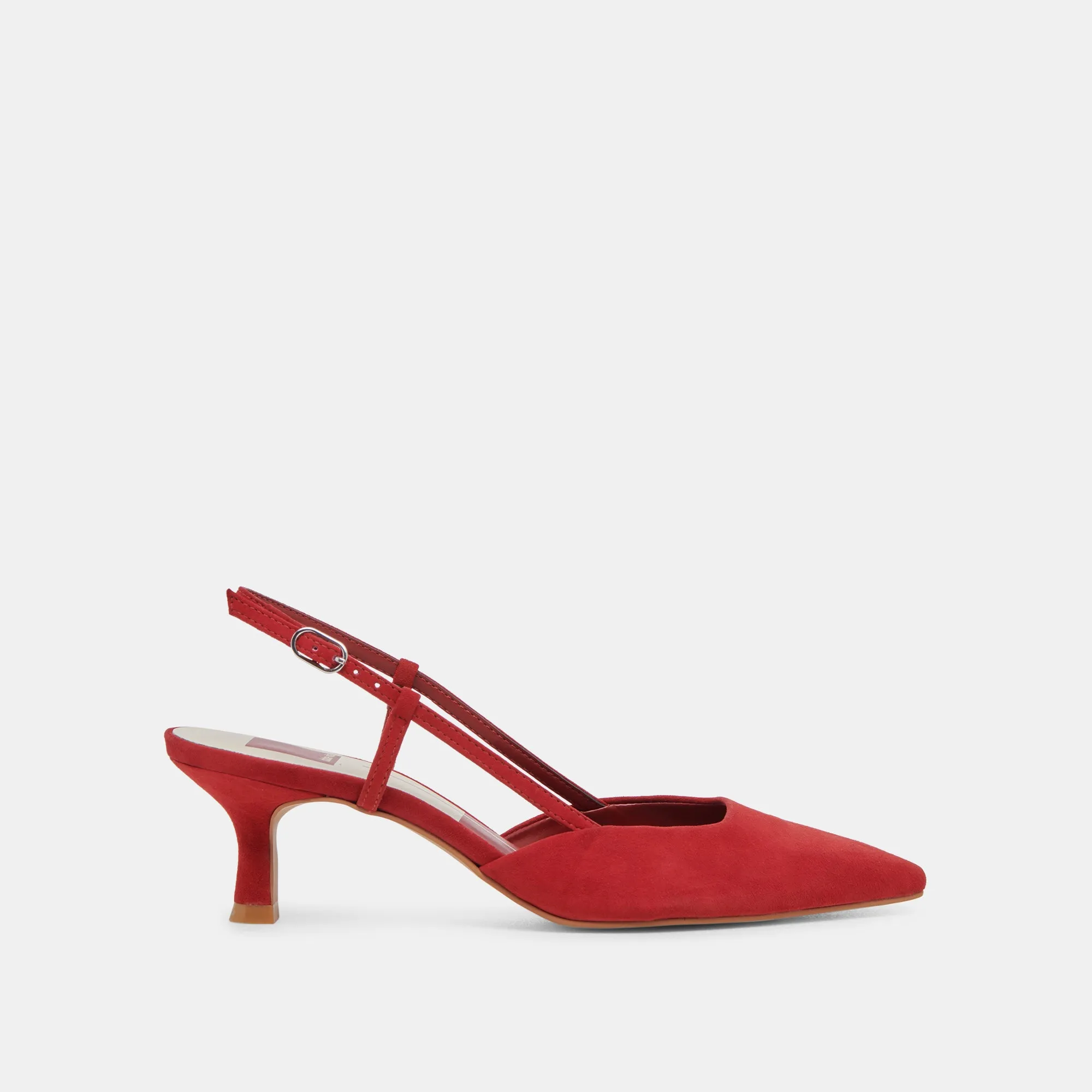 Anti Slip Supportive Fit ODELA HEELS CRIMSON SUEDE