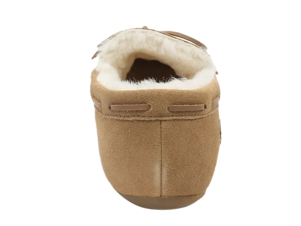 Smooth Soles Haflinger Sheepskin Slippers Yumah Chestnut