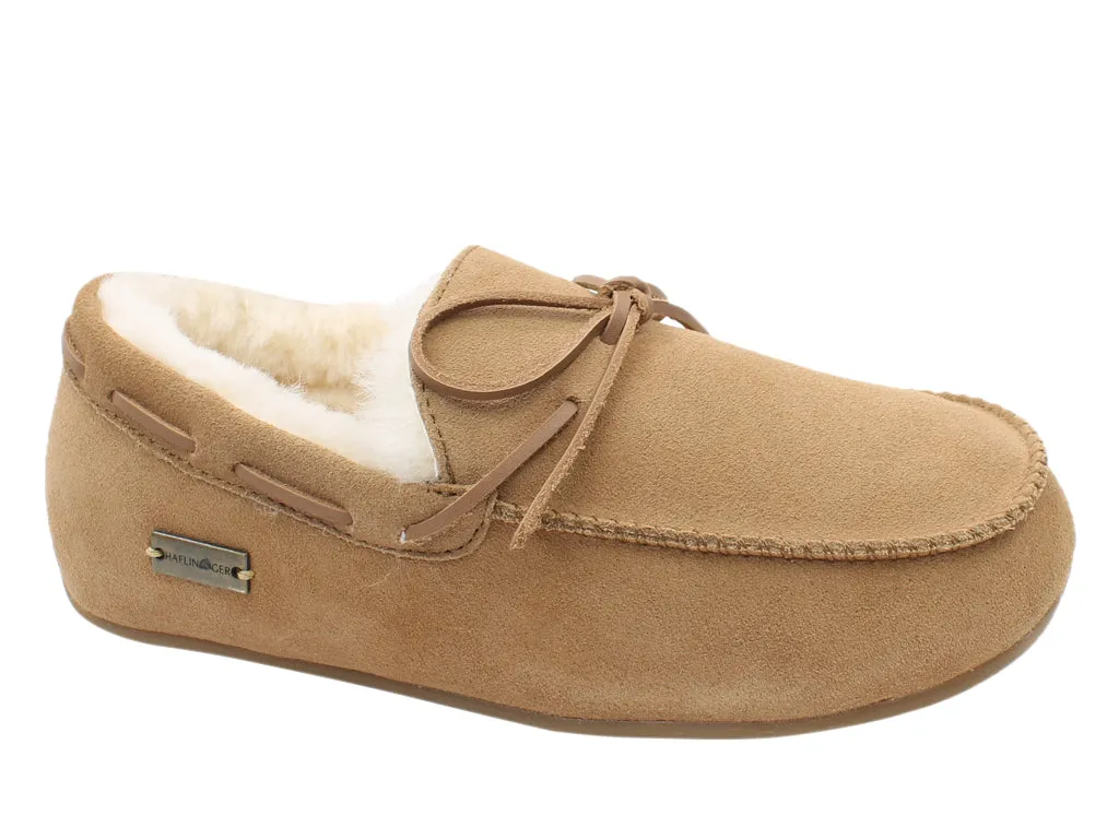 Dance Floor Haflinger Sheepskin Slippers Yumah Chestnut