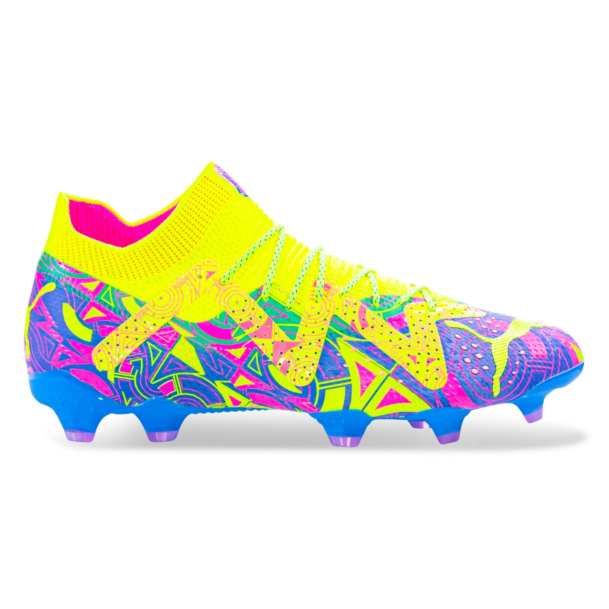 Puma Future Ultimate Energy FG/AG Soccer Cleats (Ultra Blue/Yellow Alert) Tackle Practice