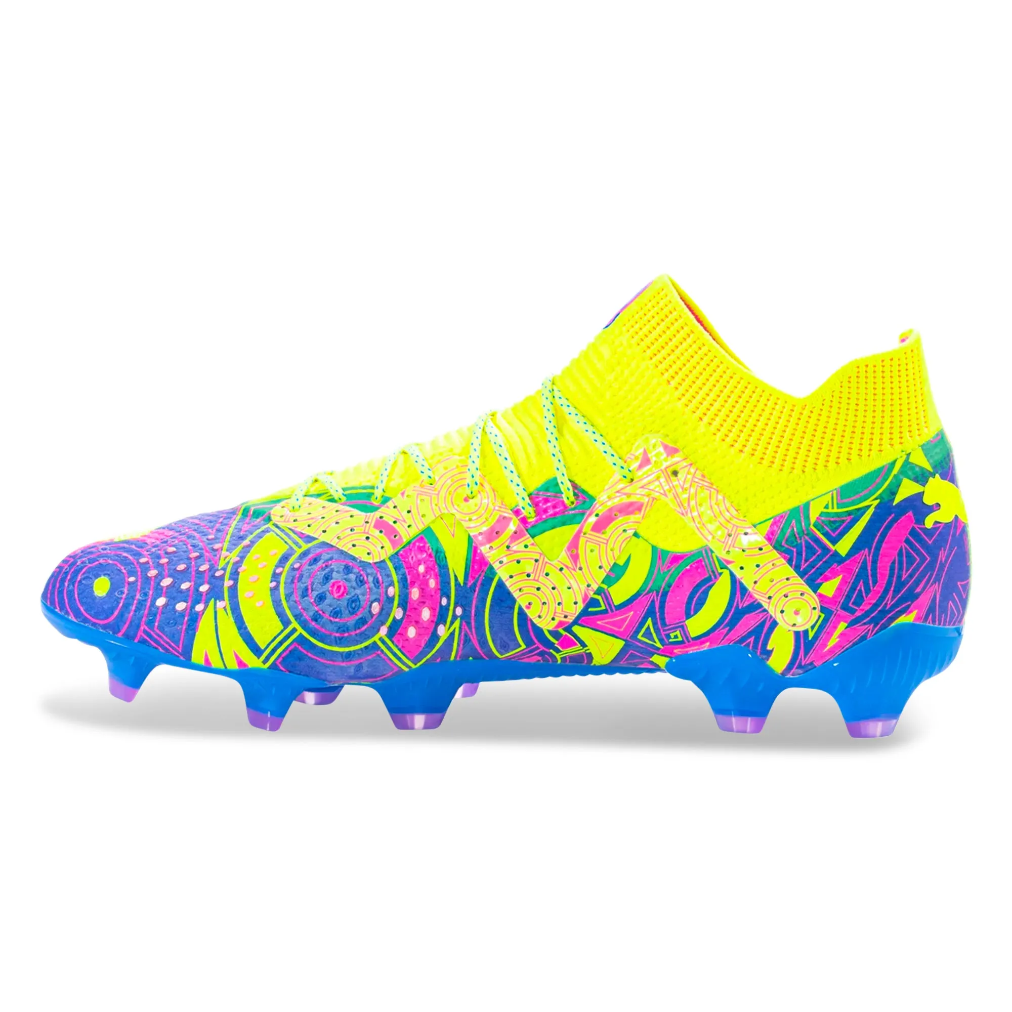Natural Turf Adaptive Sole Puma Future Ultimate Energy FG/AG Soccer Cleats (Ultra Blue/Yellow Alert)
