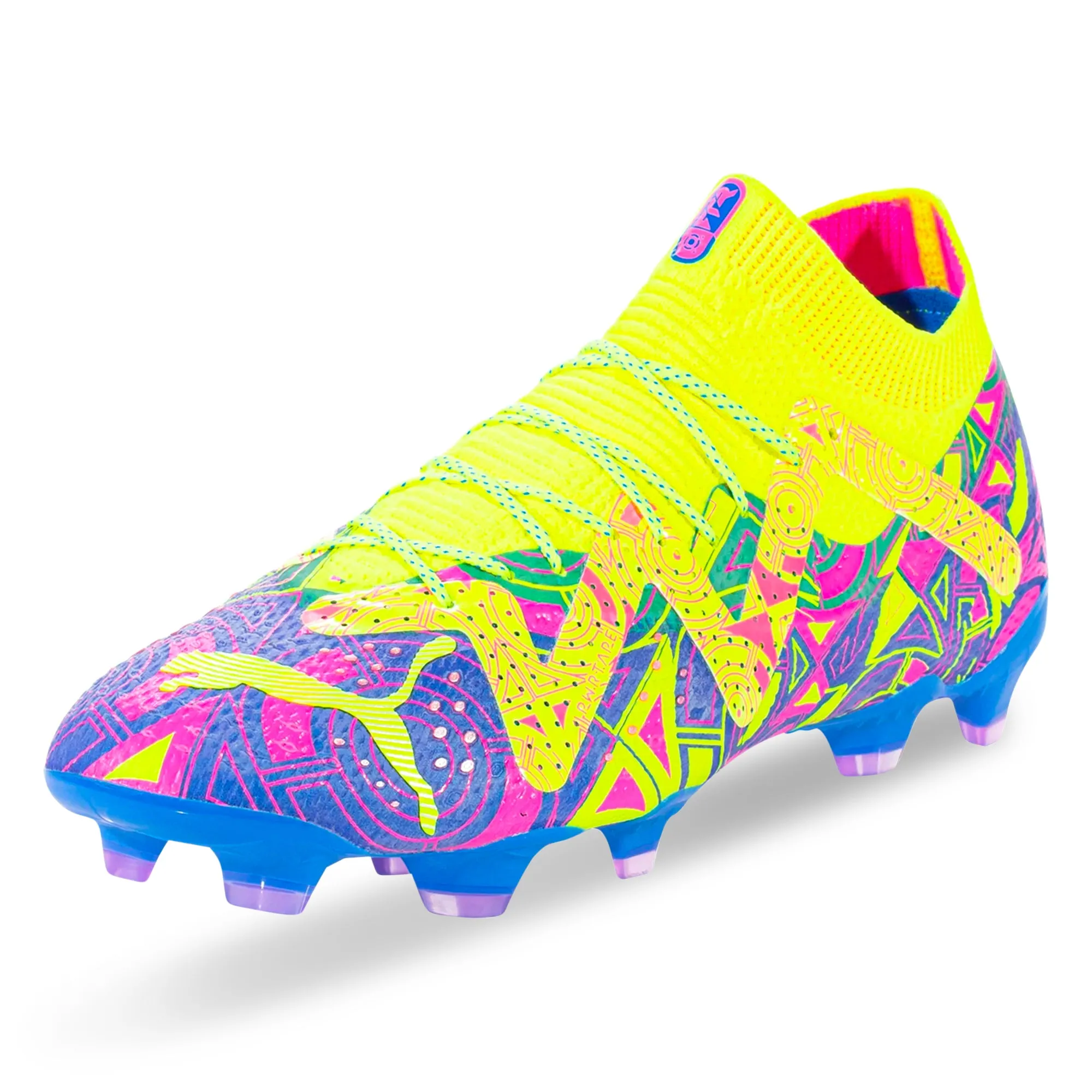Puma Future Ultimate Energy FG/AG Soccer Cleats (Ultra Blue/Yellow Alert) Agility Motion