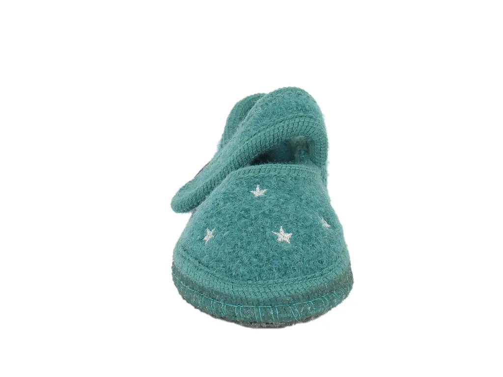 Haflinger Children's slippers Starlight Green Neutral Glow Comfort