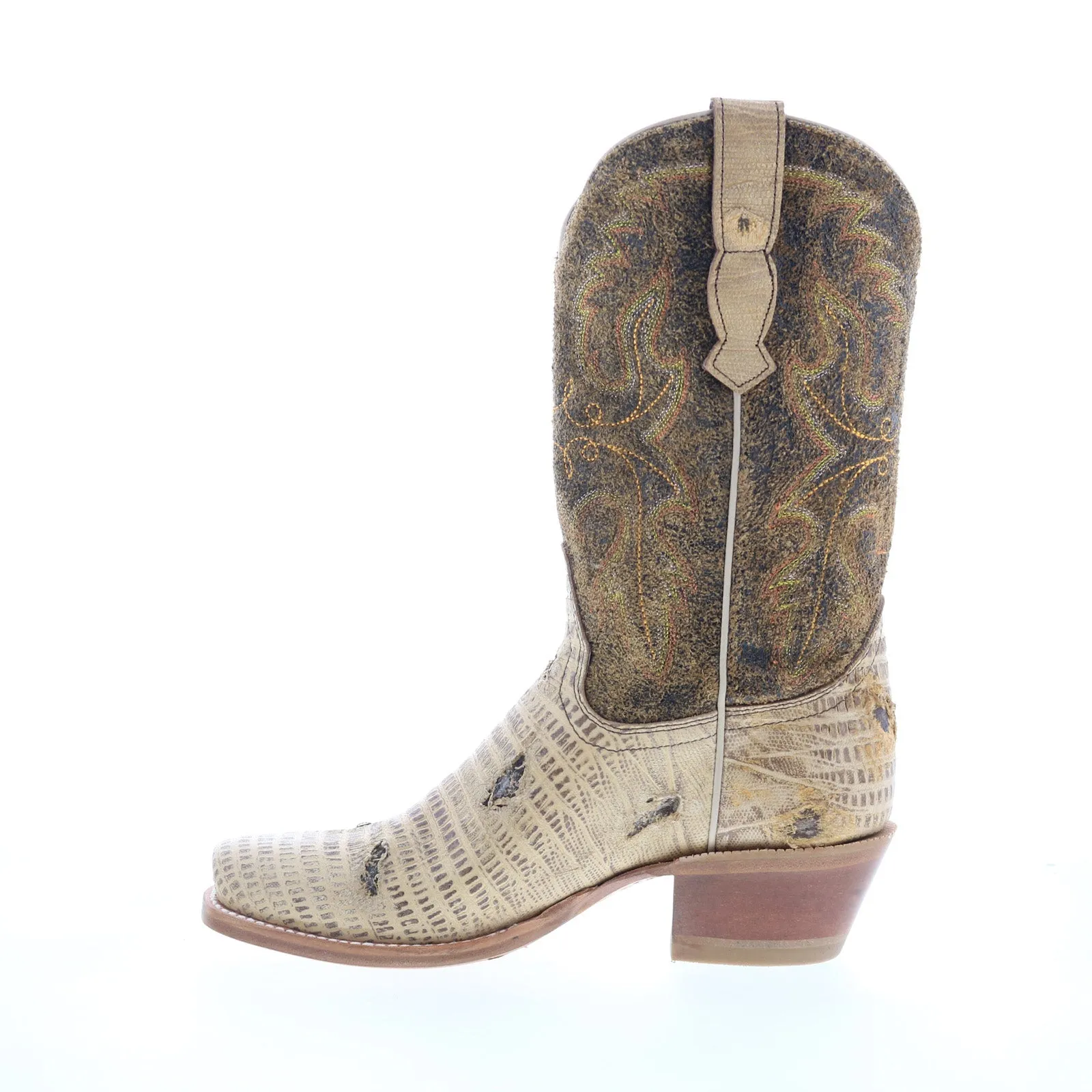 Comfortable Cushioning soft feel Outlaw Ladies 11" Lizard PNT 70301 Womens Brown Leather Western Boots