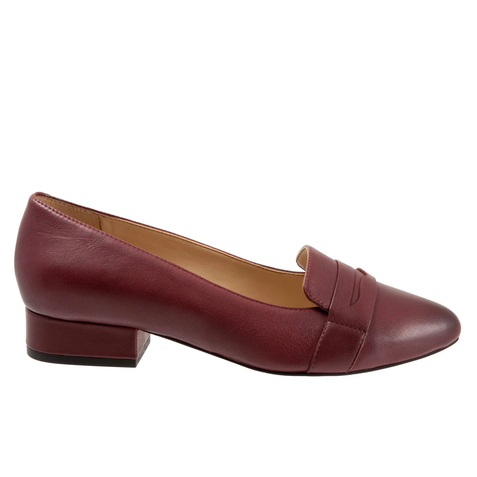 Responsive Chic Heeled Booties Trotters Joelle T2163-627 Womens Burgundy Narrow Leather Pumps Heels Shoes