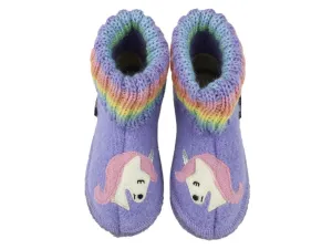 Haflinger Children's slippers Fairy Tale Orchid Camera Look