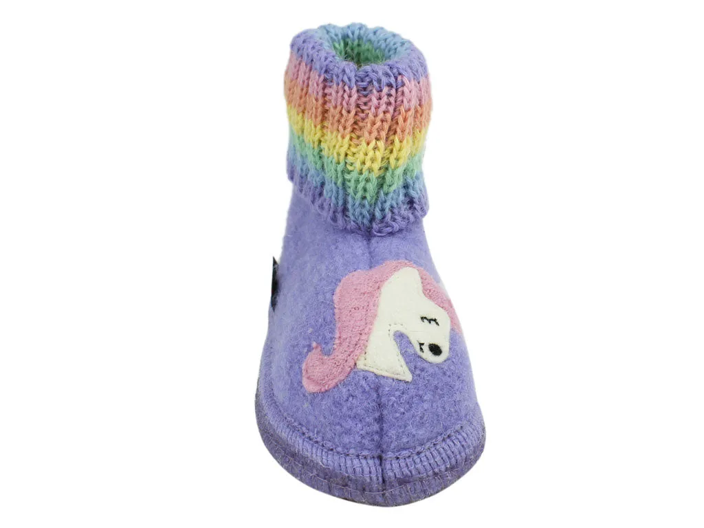 Vital Step Tech Glow Haflinger Children's slippers Fairy Tale Orchid