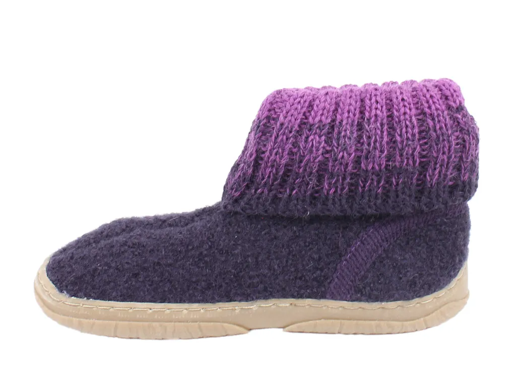 Mom Safe New York Haflinger Children's slippers Yuki Lavender