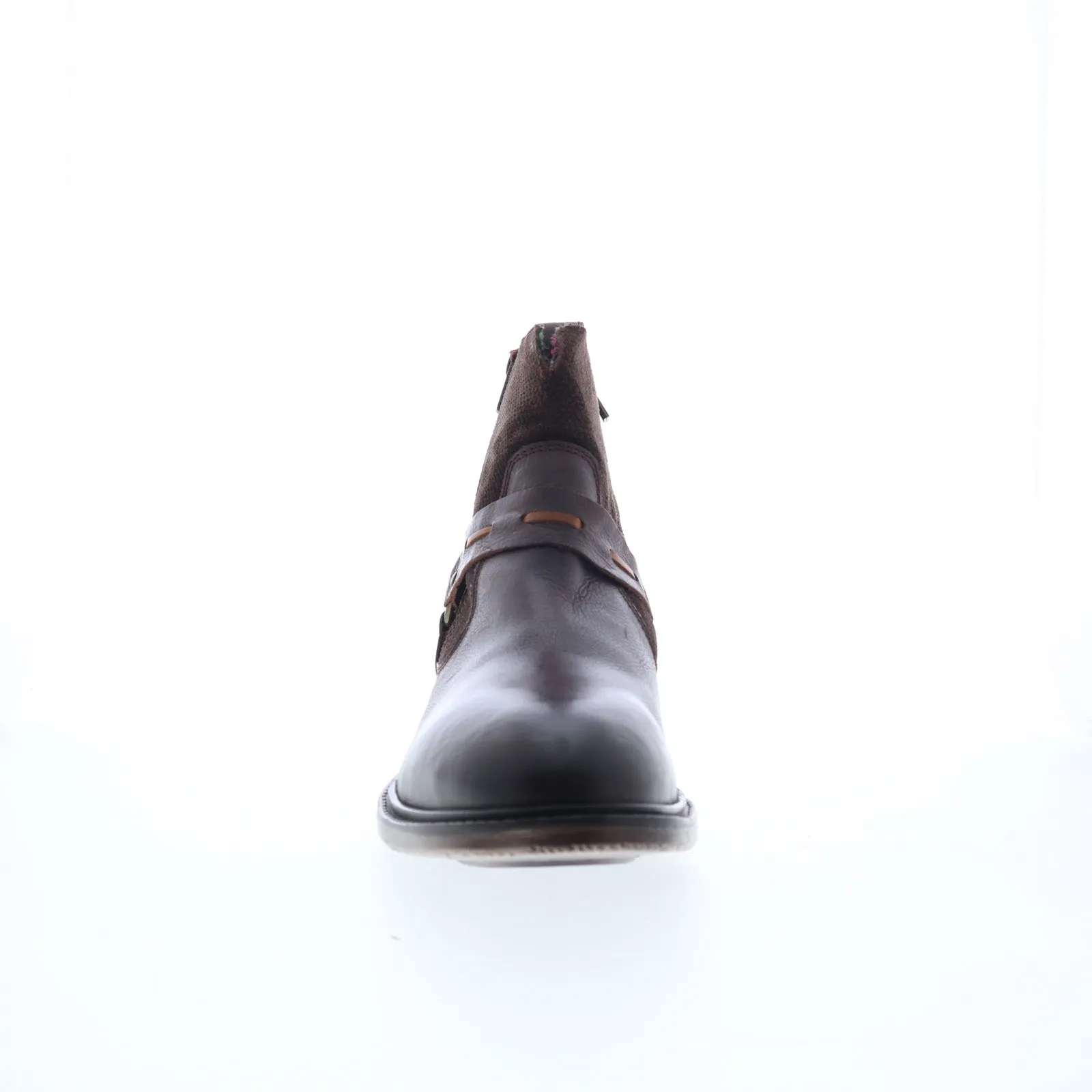 Cushion Collar Testosterone Hammer Down T91610 Mens Brown Leather Zipper Casual Dress Boots