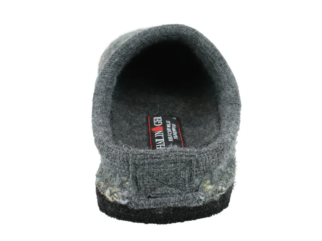 Haflinger Slippers Flair Enjoy Anthracite Story Glow Global Fit